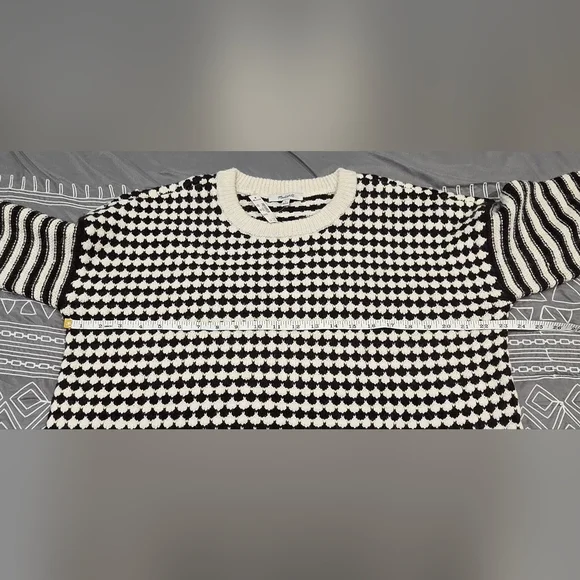 SOLD!!!!!! Madewell Mixed Stripe Pullover Sweater Size Large - Picture 4 of 6
